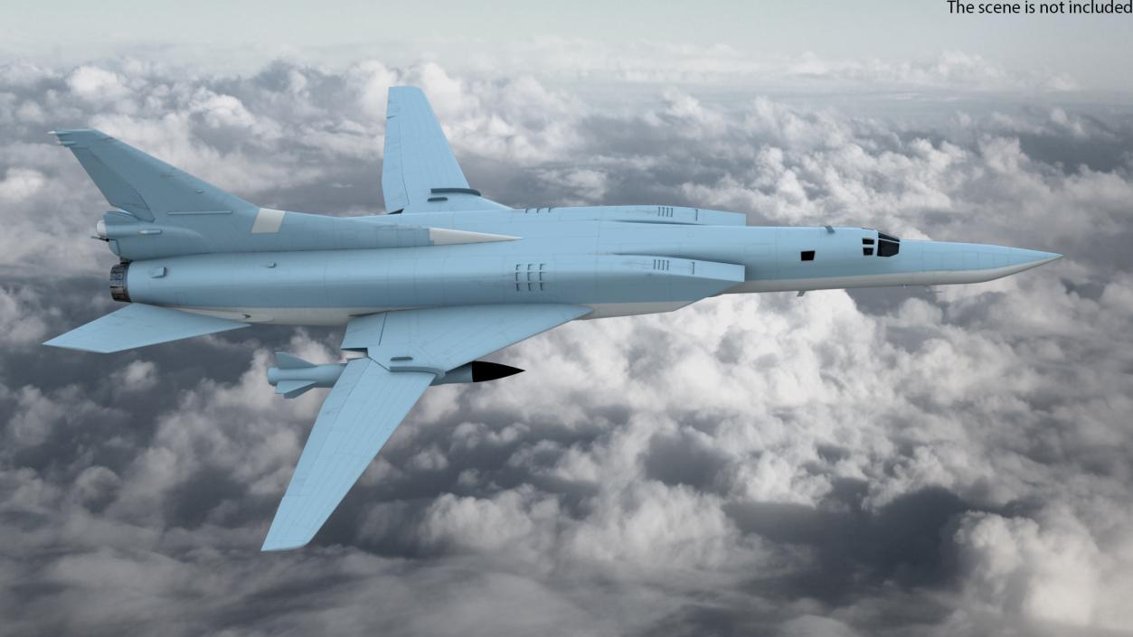 Long Range Missile Carrier Bomber Plane 3D model