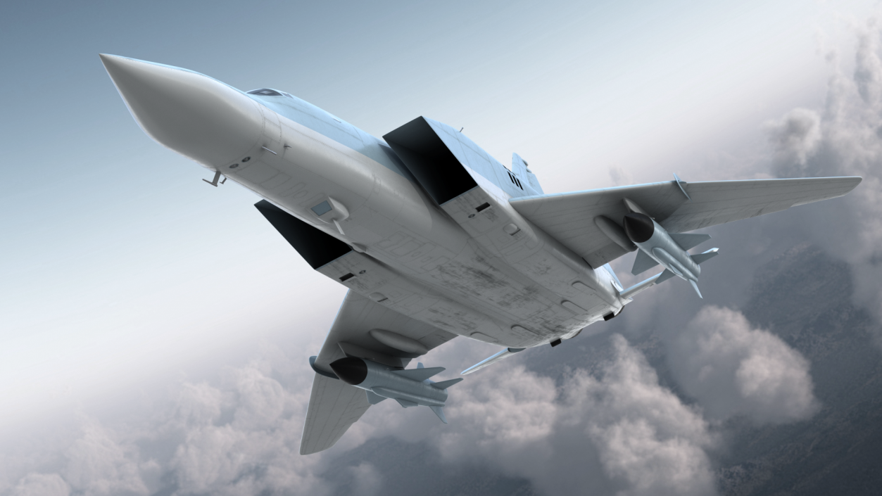 Long Range Missile Carrier Bomber Plane 3D model