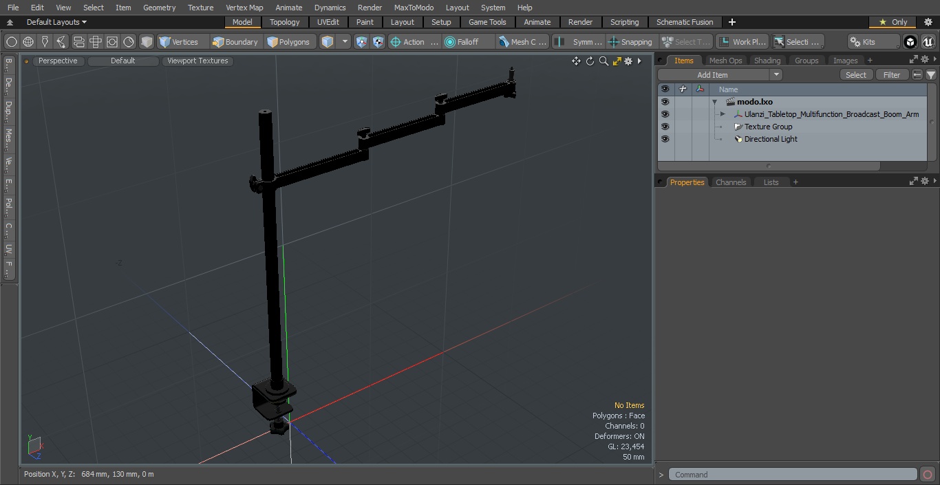 3D Ulanzi Tabletop Multifunction Broadcast Boom Arm model