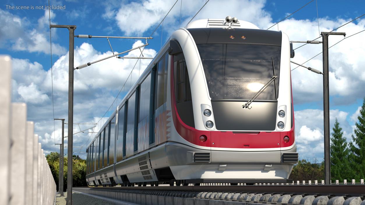 Urban Light Rail Train 3D