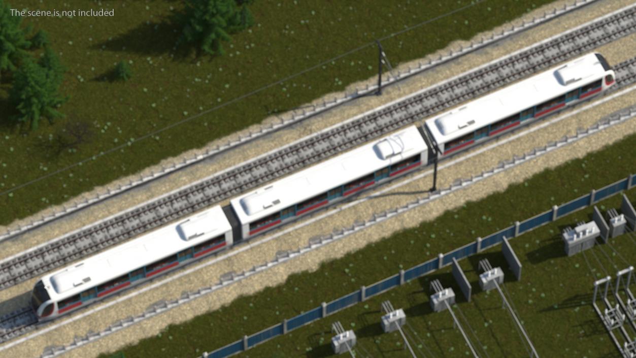 Urban Light Rail Train 3D