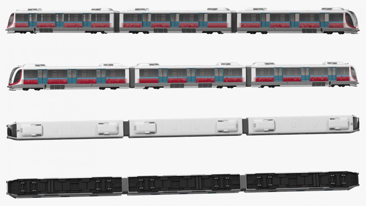 Urban Light Rail Train 3D