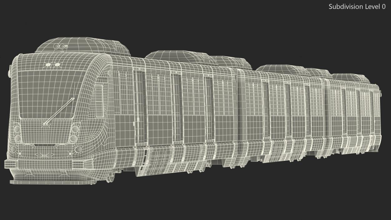 Urban Light Rail Train 3D