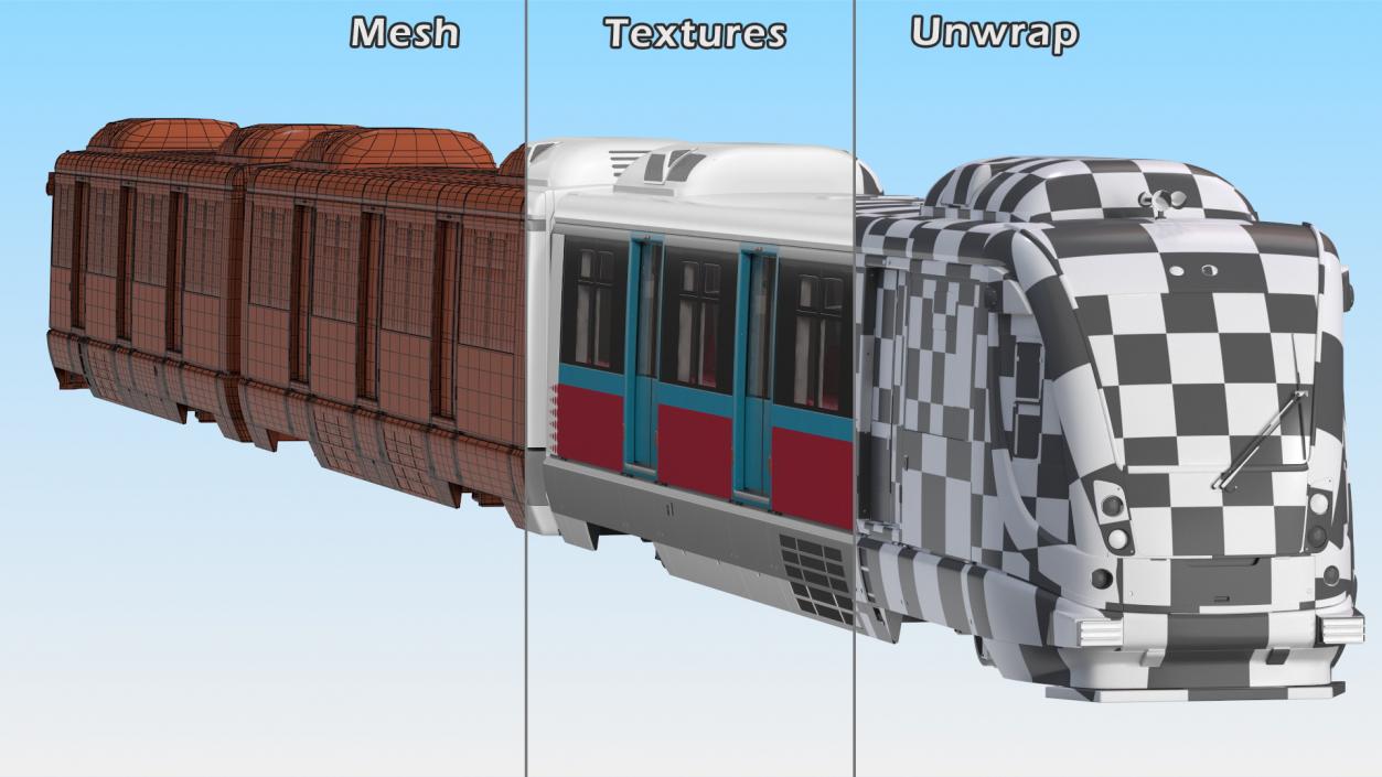 Urban Light Rail Train 3D