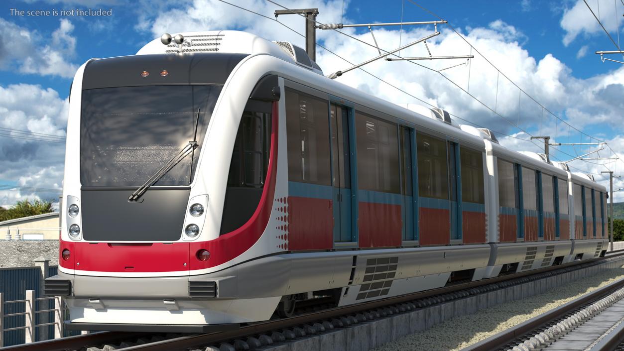 Urban Light Rail Train 3D