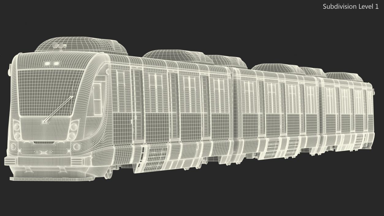 Urban Light Rail Train 3D