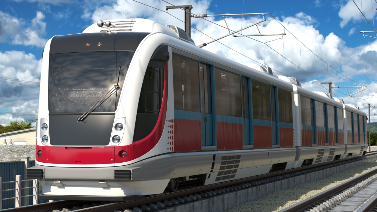 Urban Light Rail Train 3D