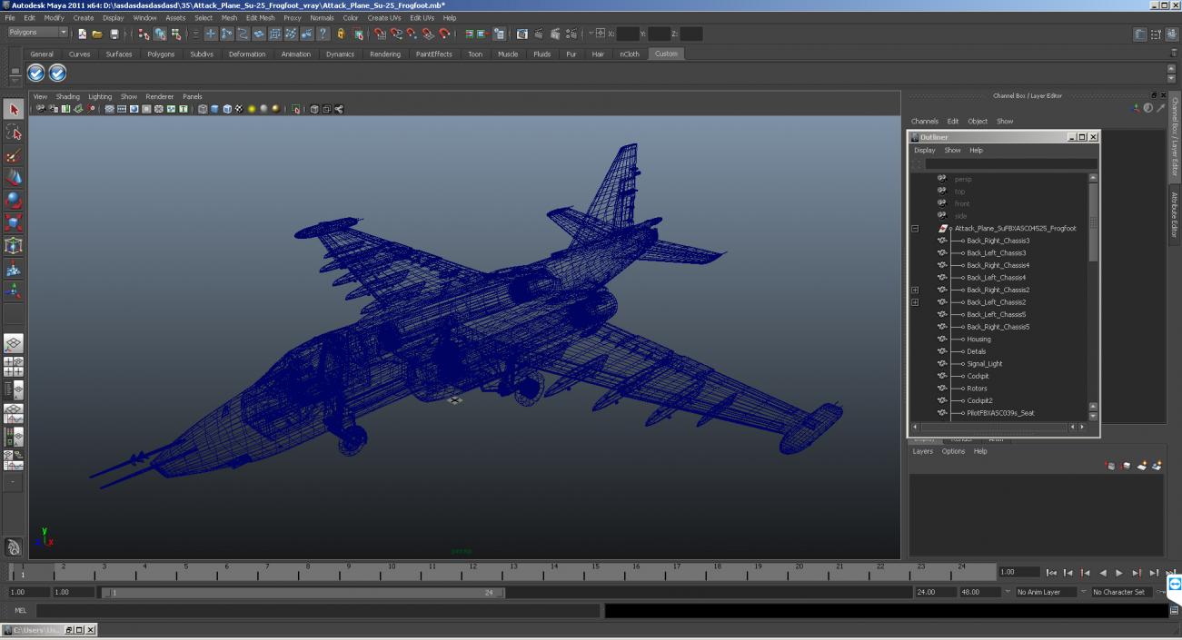 Attack Plane Su-25 Frogfoot 3D