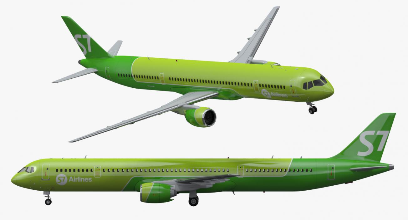 MC 21 S7 Airlines Rigged 3D model