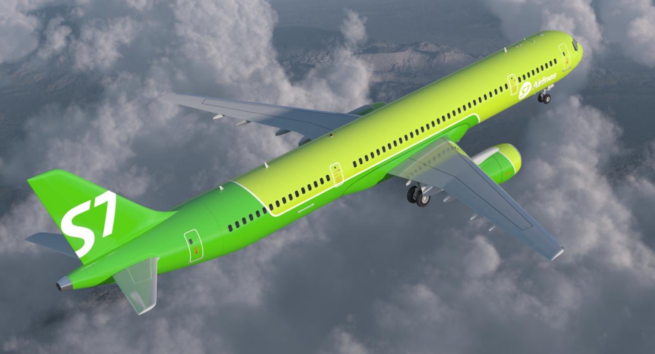 MC 21 S7 Airlines Rigged 3D model