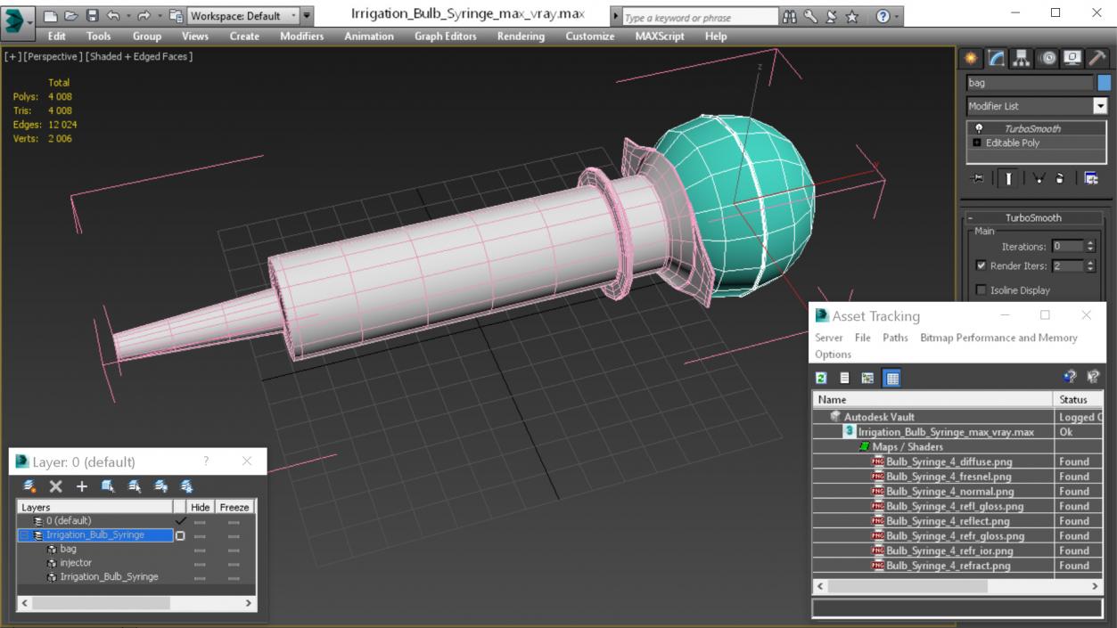 3D Irrigation Bulb Syringe model