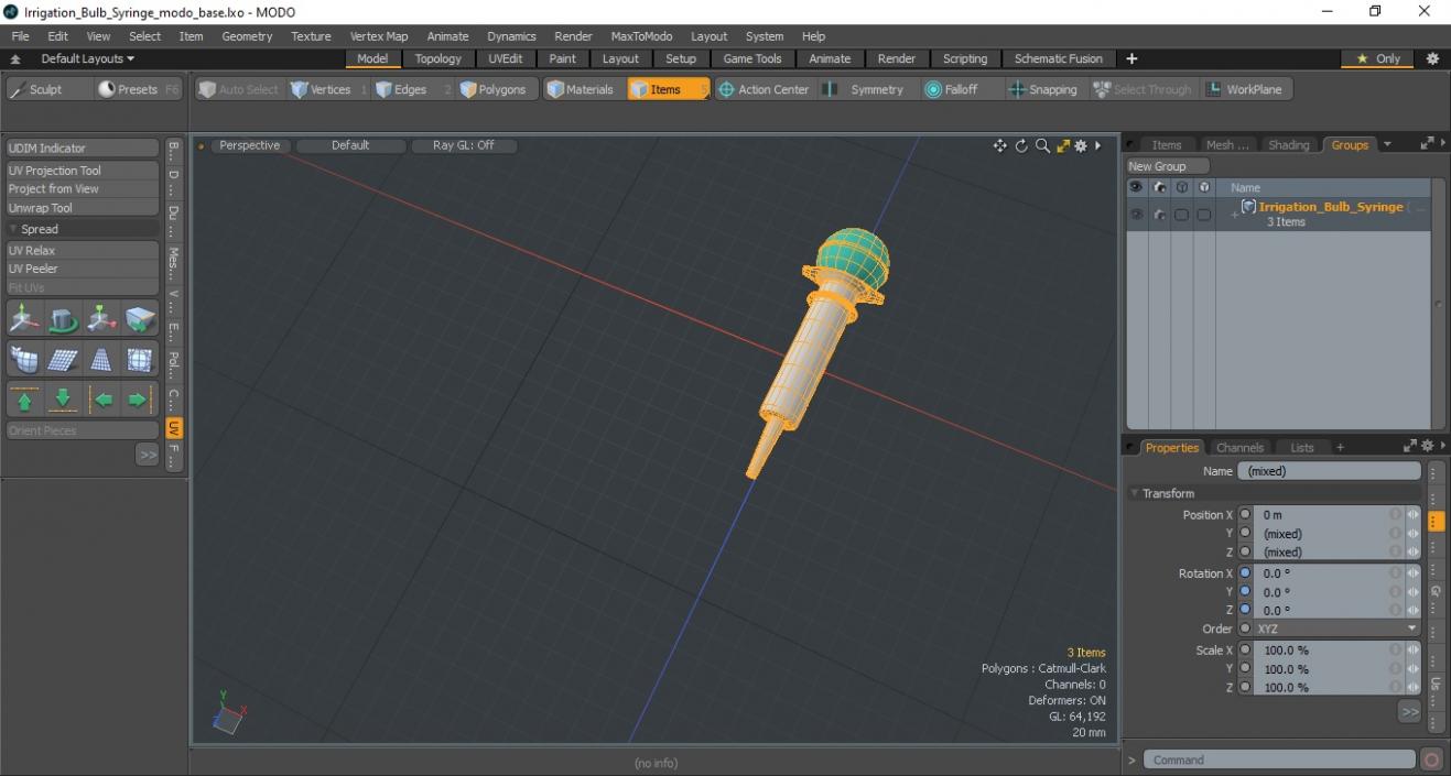 3D Irrigation Bulb Syringe model