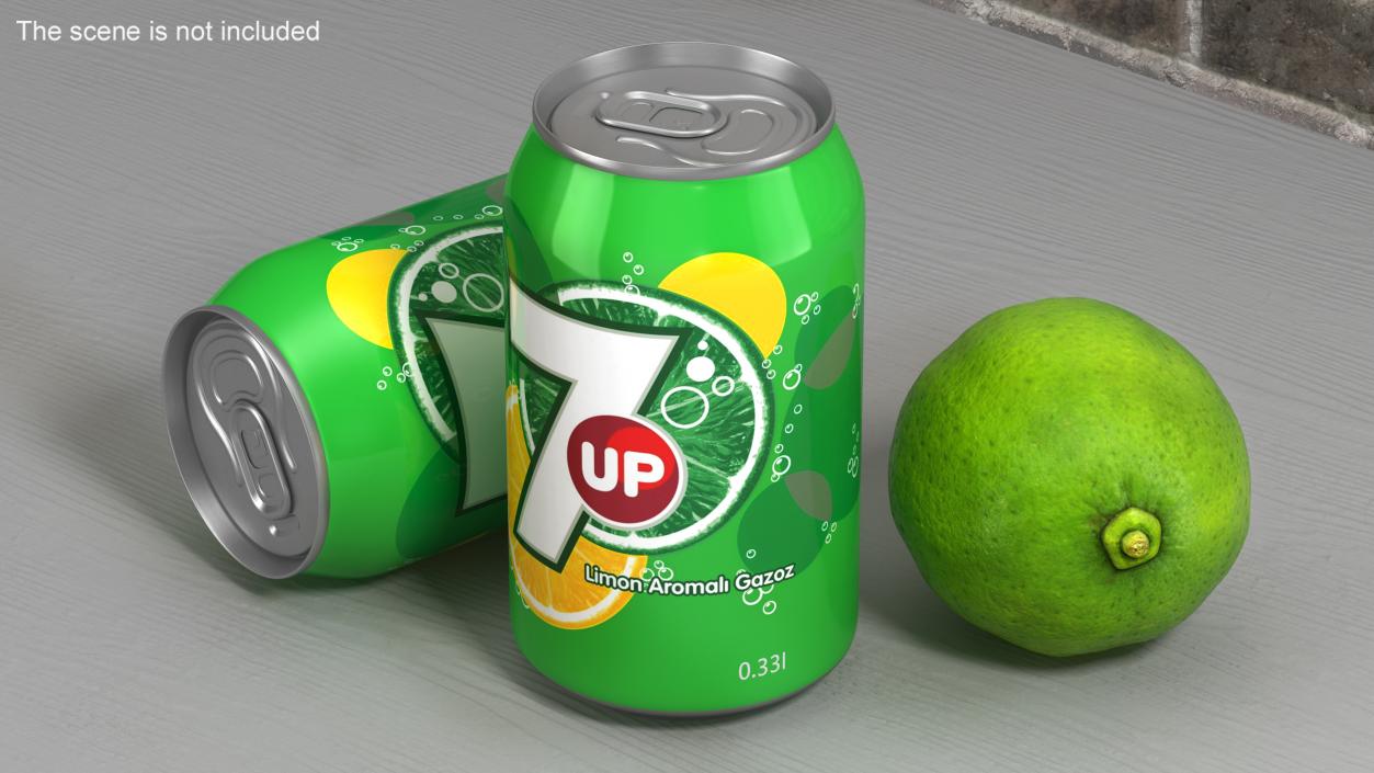 Soft Drink 7UP 033l 3D model