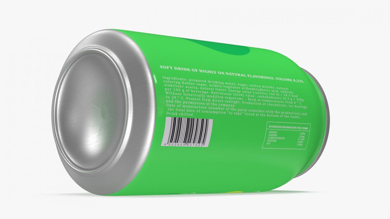 Soft Drink 7UP 033l 3D model