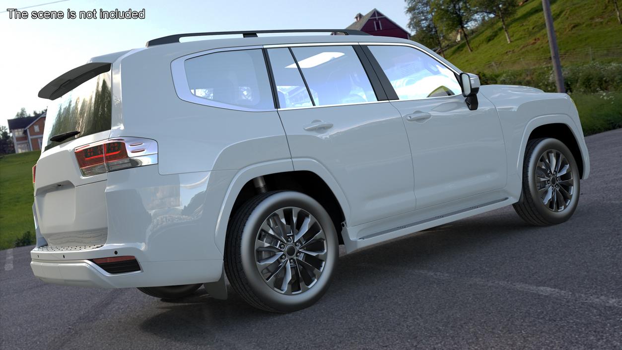 White SUV 3D model