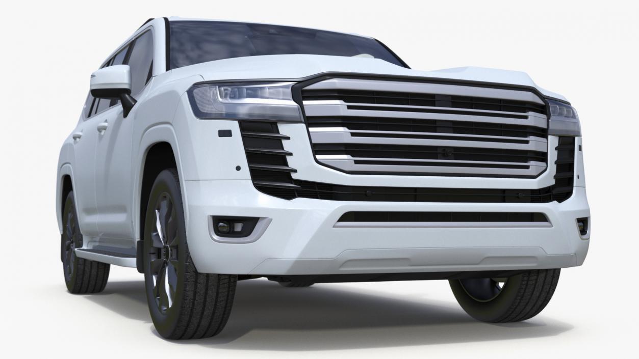 White SUV 3D model