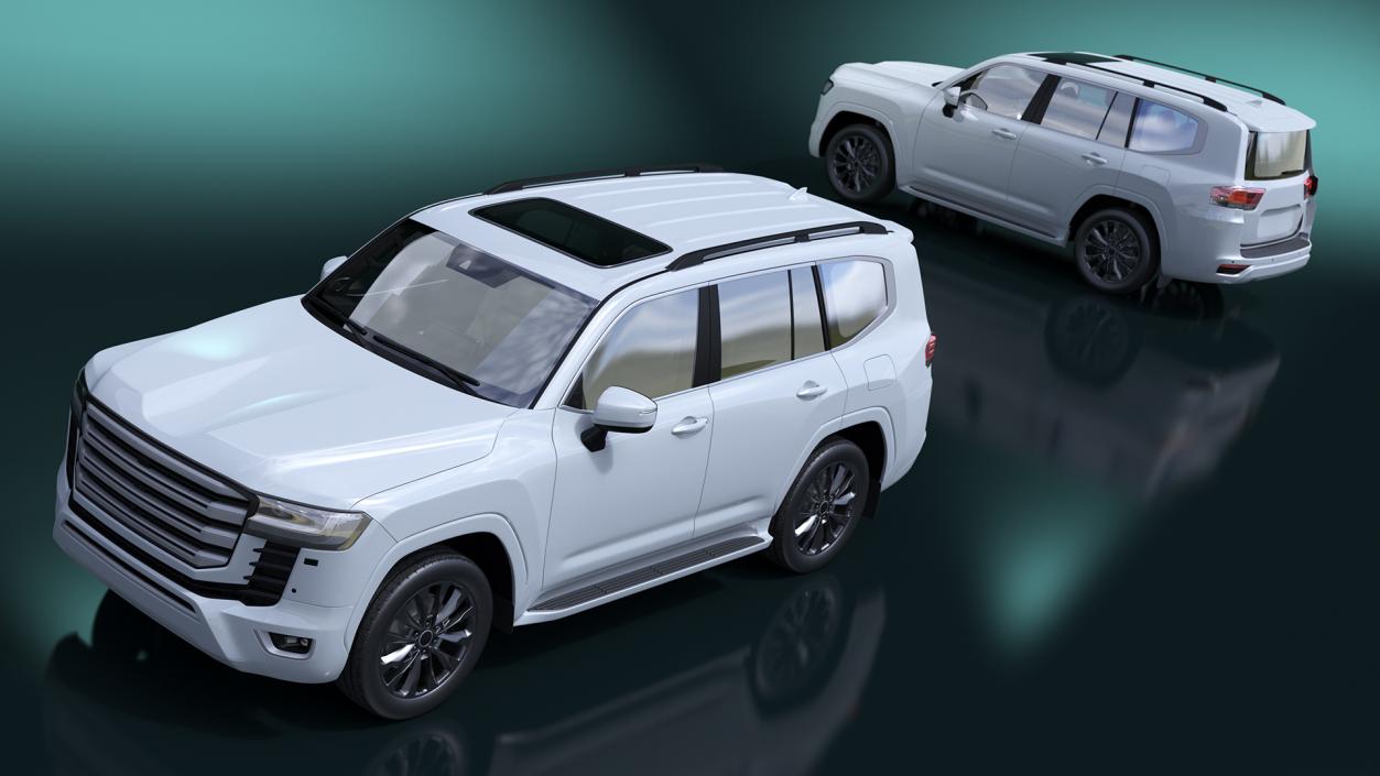 White SUV 3D model