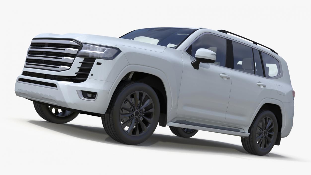 White SUV 3D model