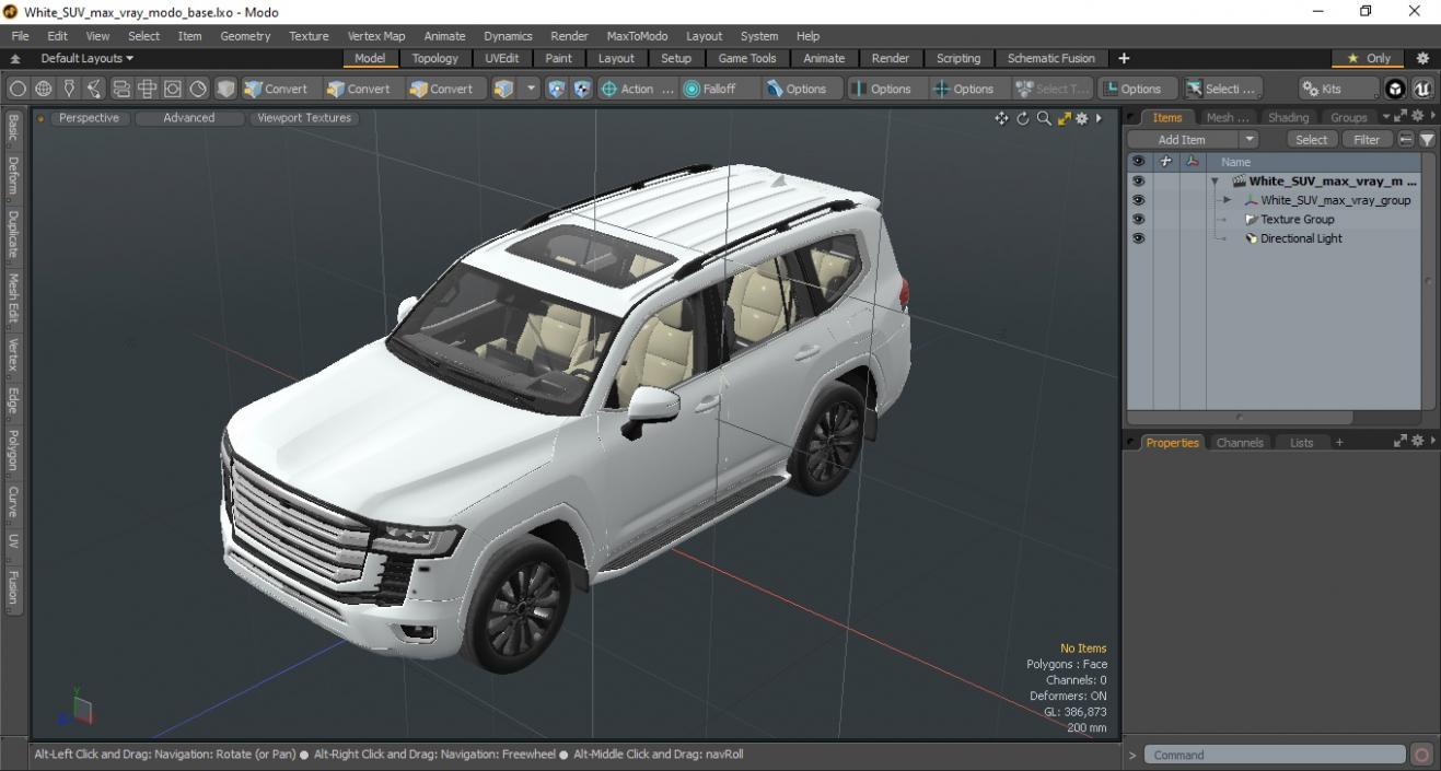 White SUV 3D model