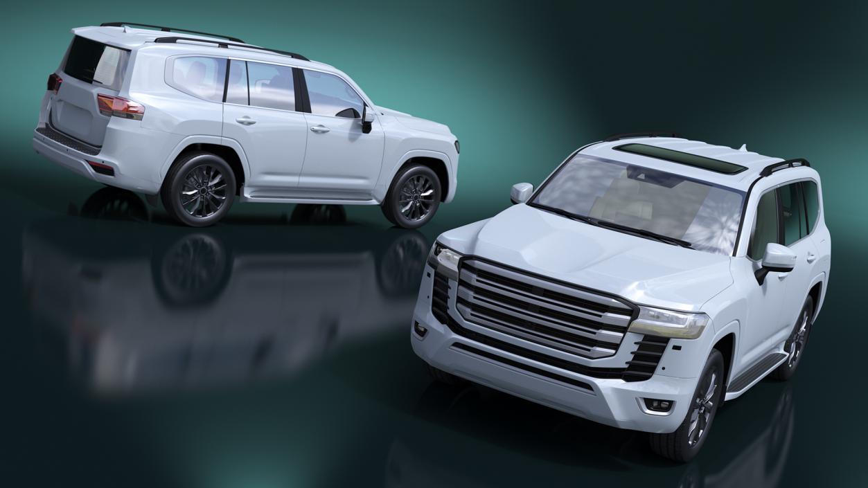 White SUV 3D model