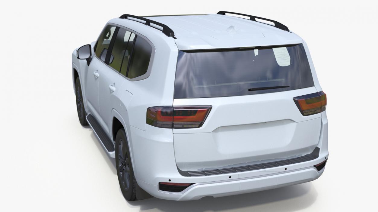 White SUV 3D model