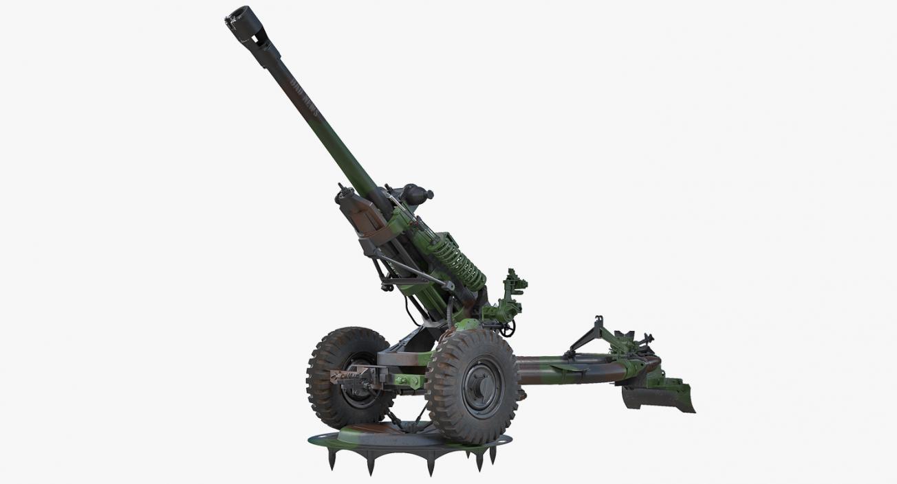 Field Artillery M119A1 Howitzer Battle Position 3D