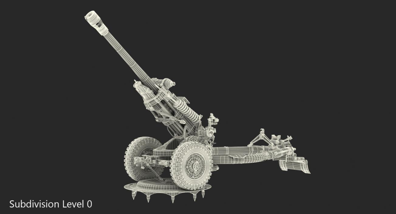 Field Artillery M119A1 Howitzer Battle Position 3D