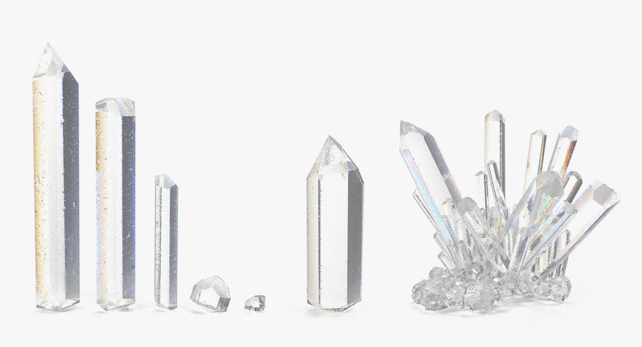 3D model Mineral Quartz Collection