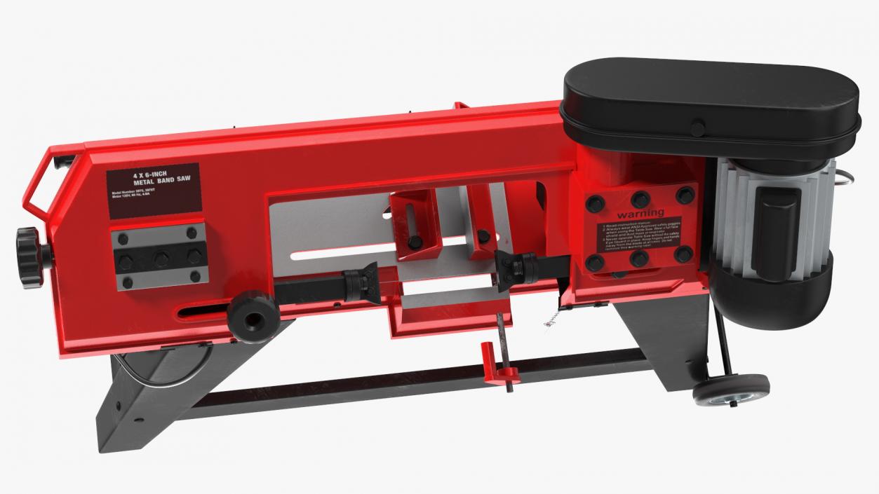 3D model Metal Cutting Band Saw with Stand Rigged