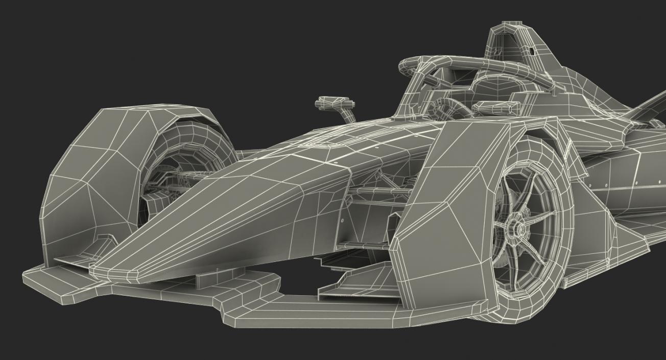 3D Audi E-Tron FE05 Formula E Rigged model