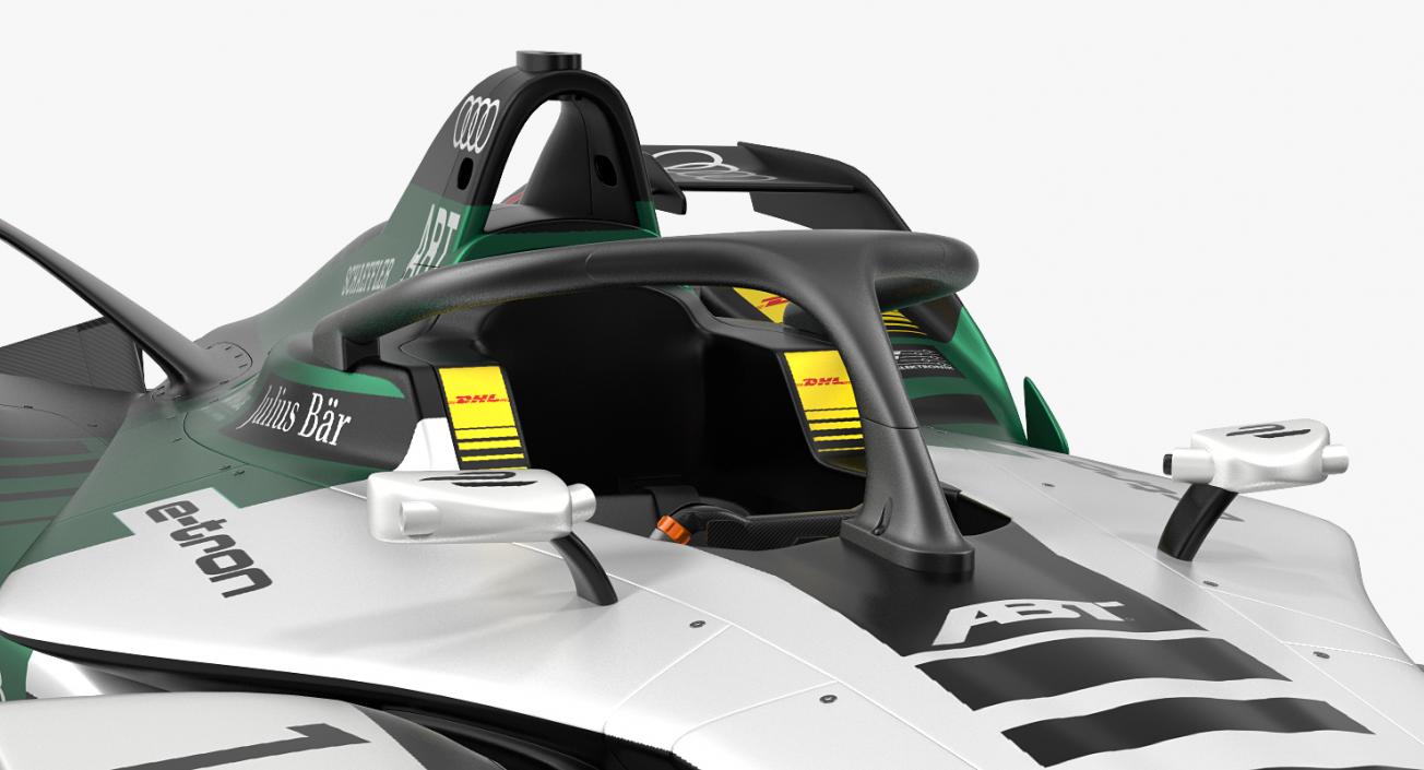 3D Audi E-Tron FE05 Formula E Rigged model