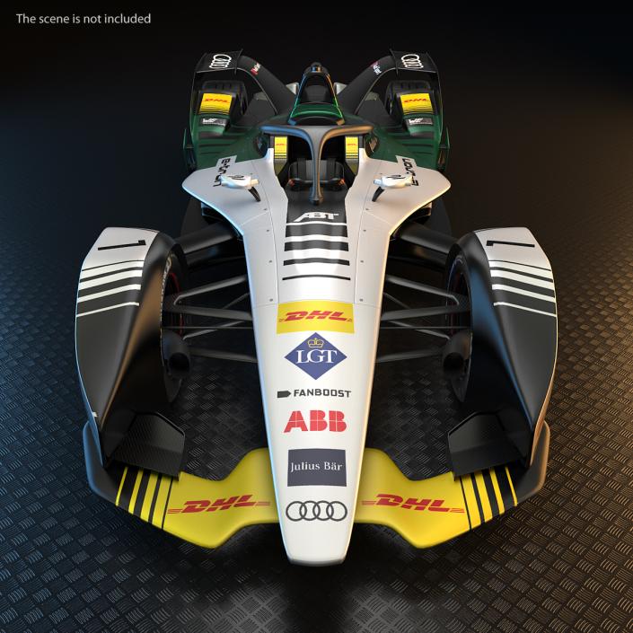 3D Audi E-Tron FE05 Formula E Rigged model