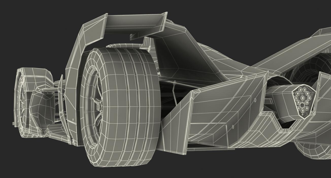 3D Audi E-Tron FE05 Formula E Rigged model