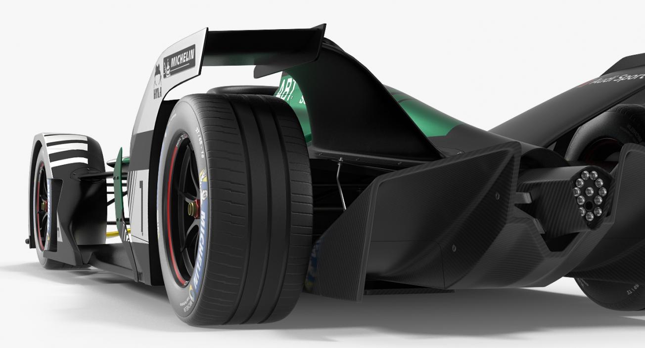 3D Audi E-Tron FE05 Formula E Rigged model