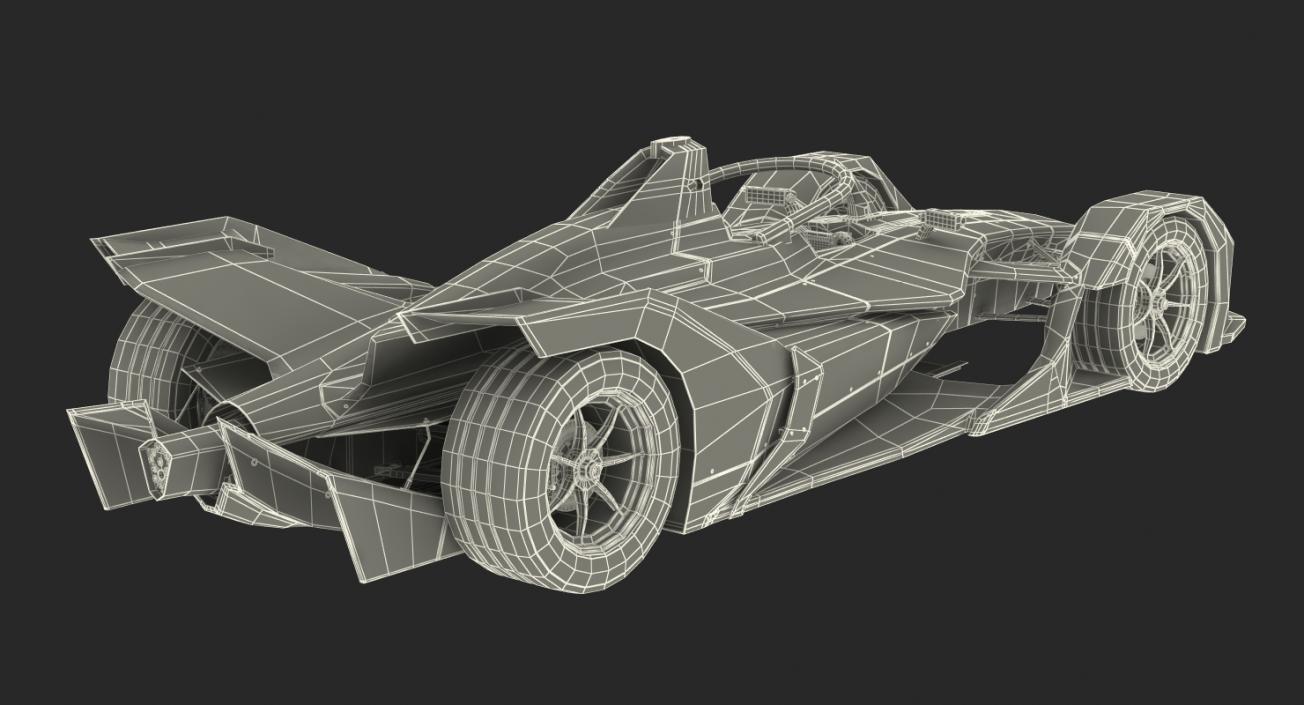 3D Audi E-Tron FE05 Formula E Rigged model