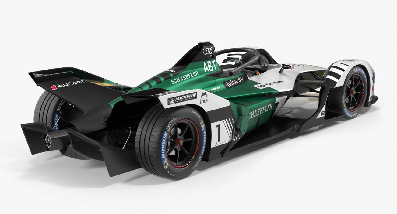 3D Audi E-Tron FE05 Formula E Rigged model