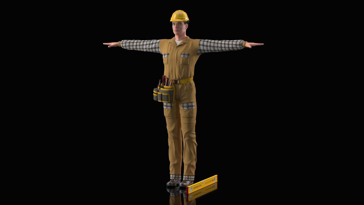 Builder T-Pose 3D model