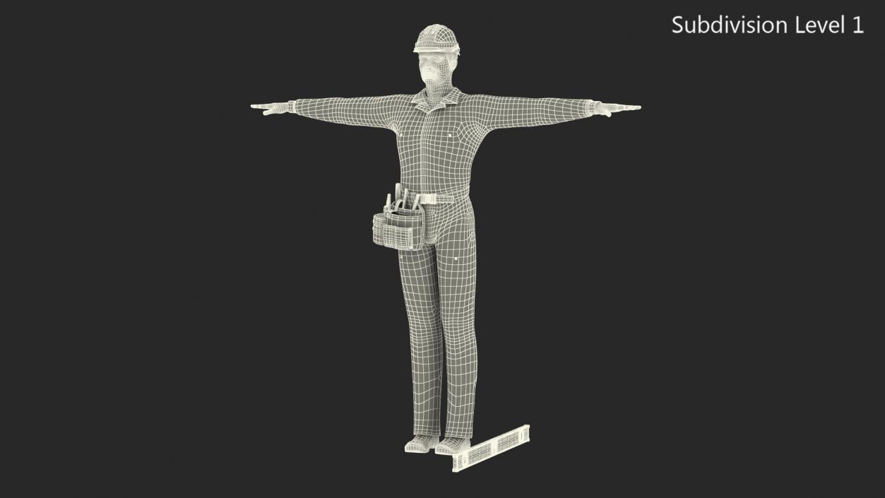 Builder T-Pose 3D model