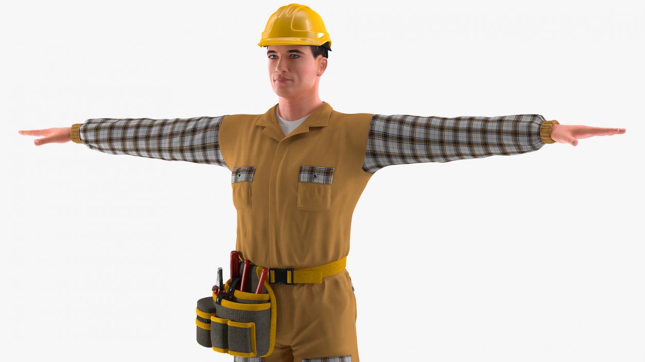 Builder T-Pose 3D model