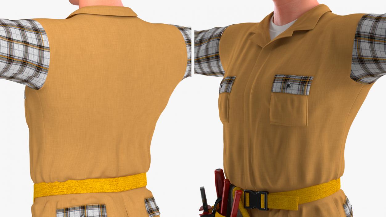 Builder T-Pose 3D model