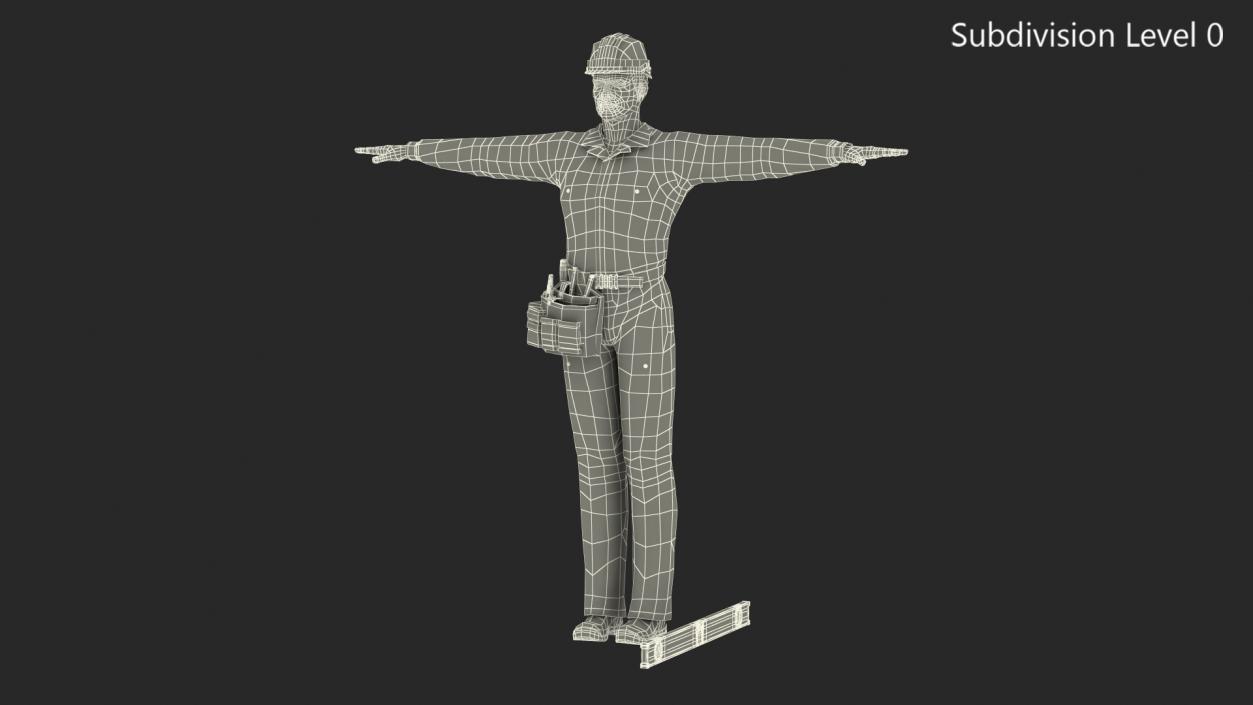 Builder T-Pose 3D model