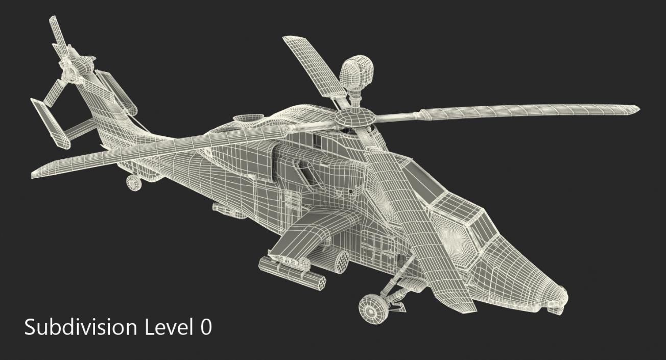 3D Eurocopter Tigre Spanish Army Rigged