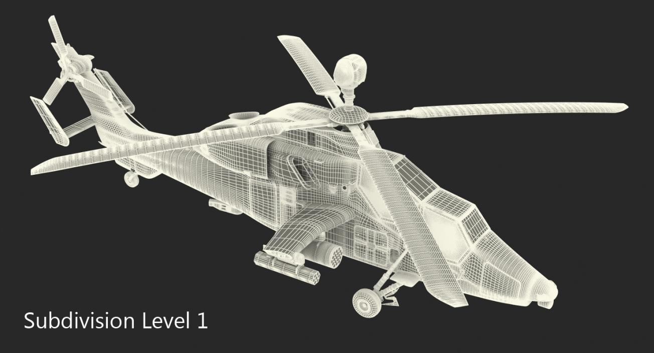 3D Eurocopter Tigre Spanish Army Rigged