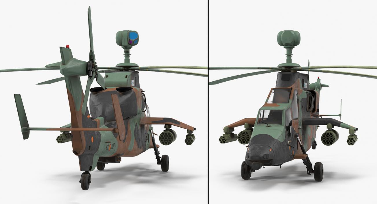 3D Eurocopter Tigre Spanish Army Rigged