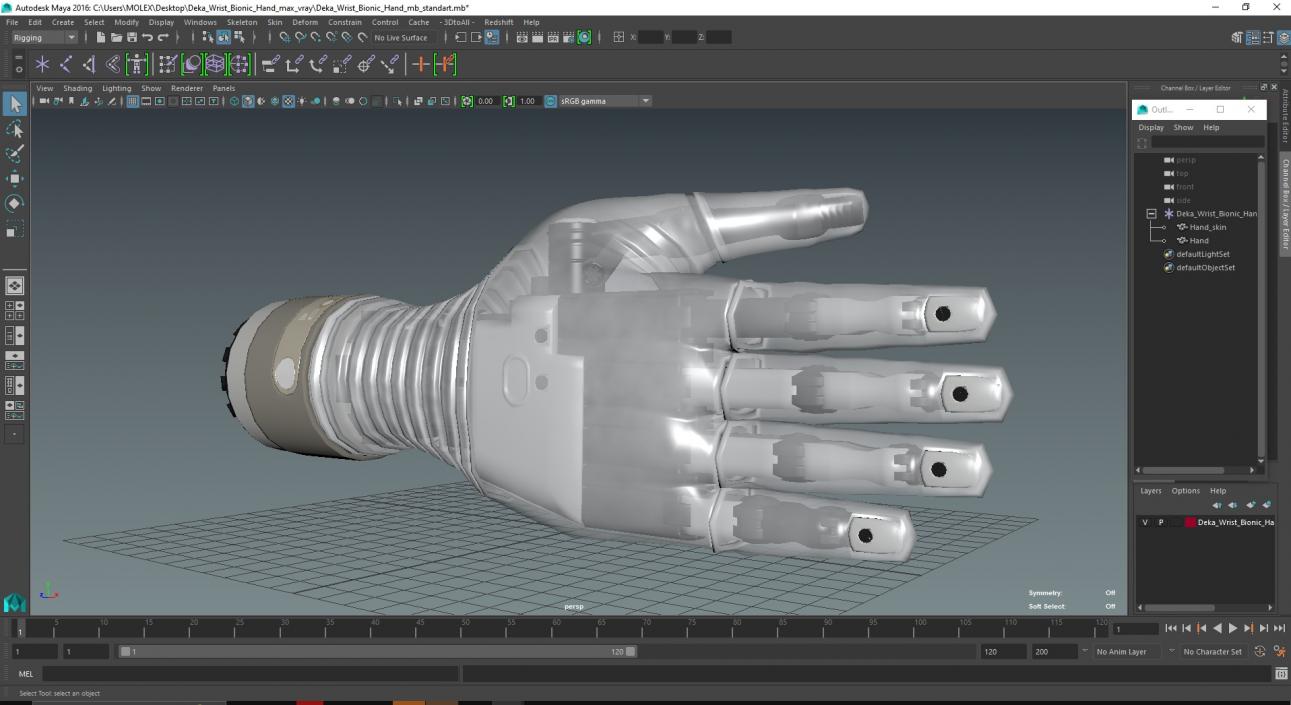 Deka Wrist Bionic Hand 3D