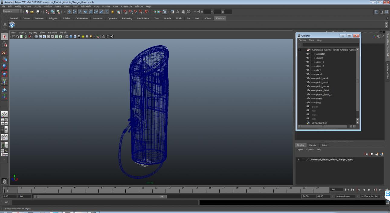 3D Commercial Electric Vehicle Charger Generic model