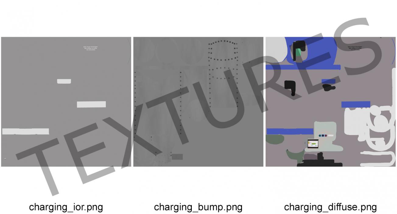 3D Commercial Electric Vehicle Charger Generic model