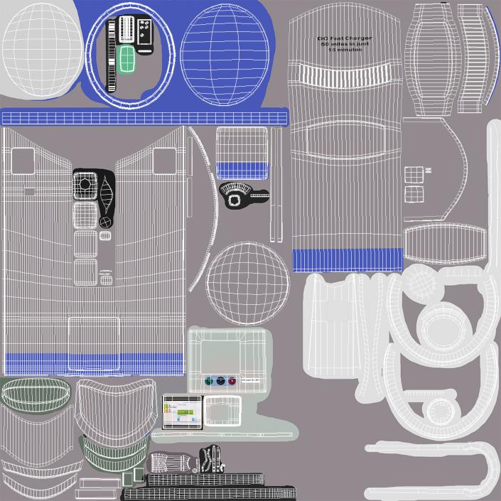 3D Commercial Electric Vehicle Charger Generic model