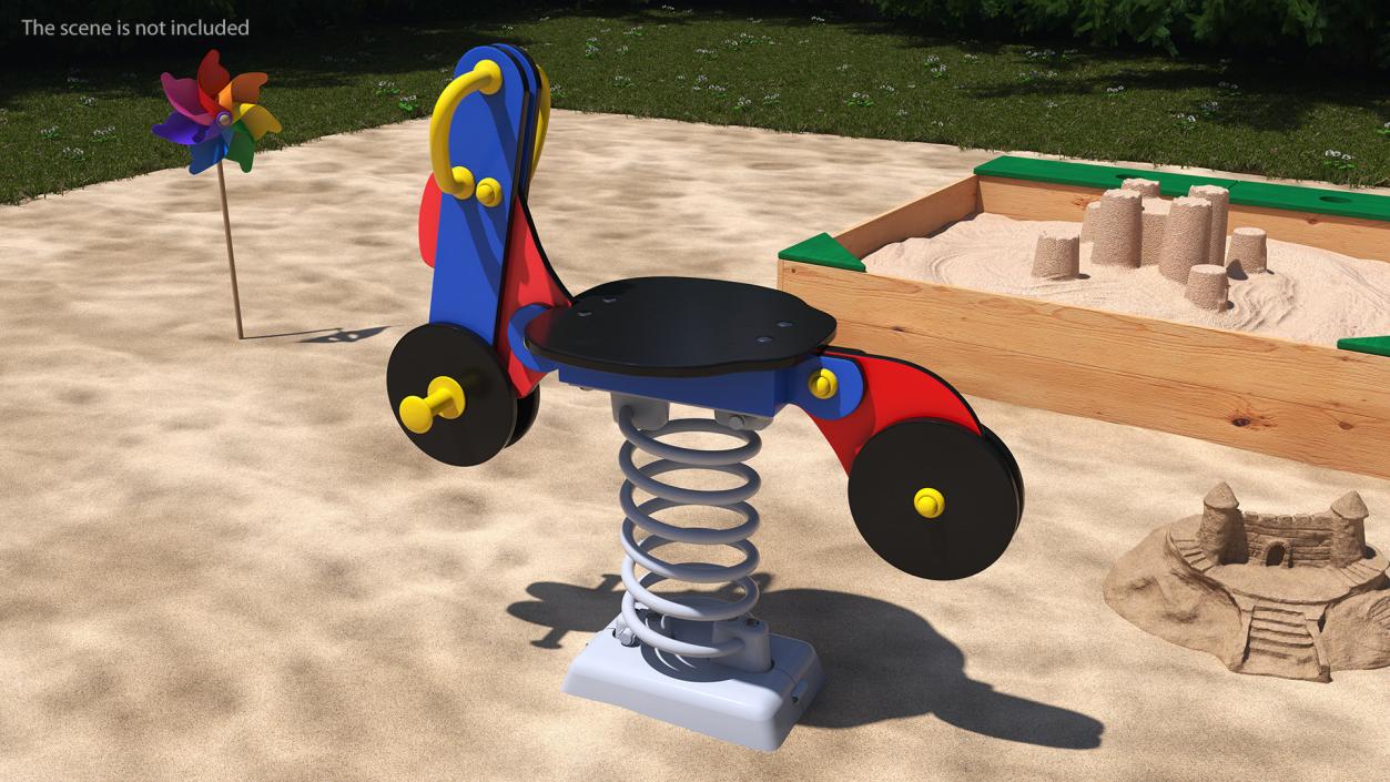 Playground Motorbike Springer 3D model