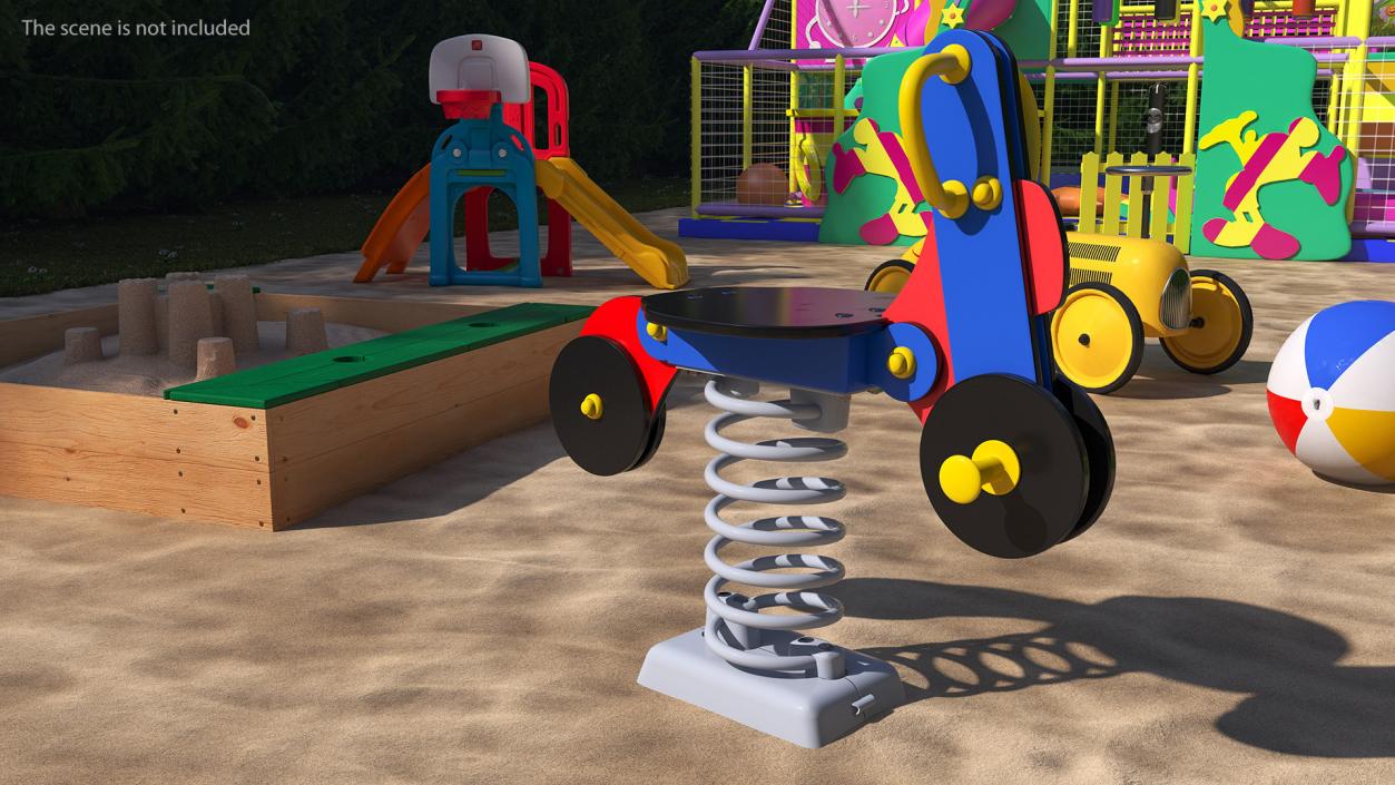 Playground Motorbike Springer 3D model